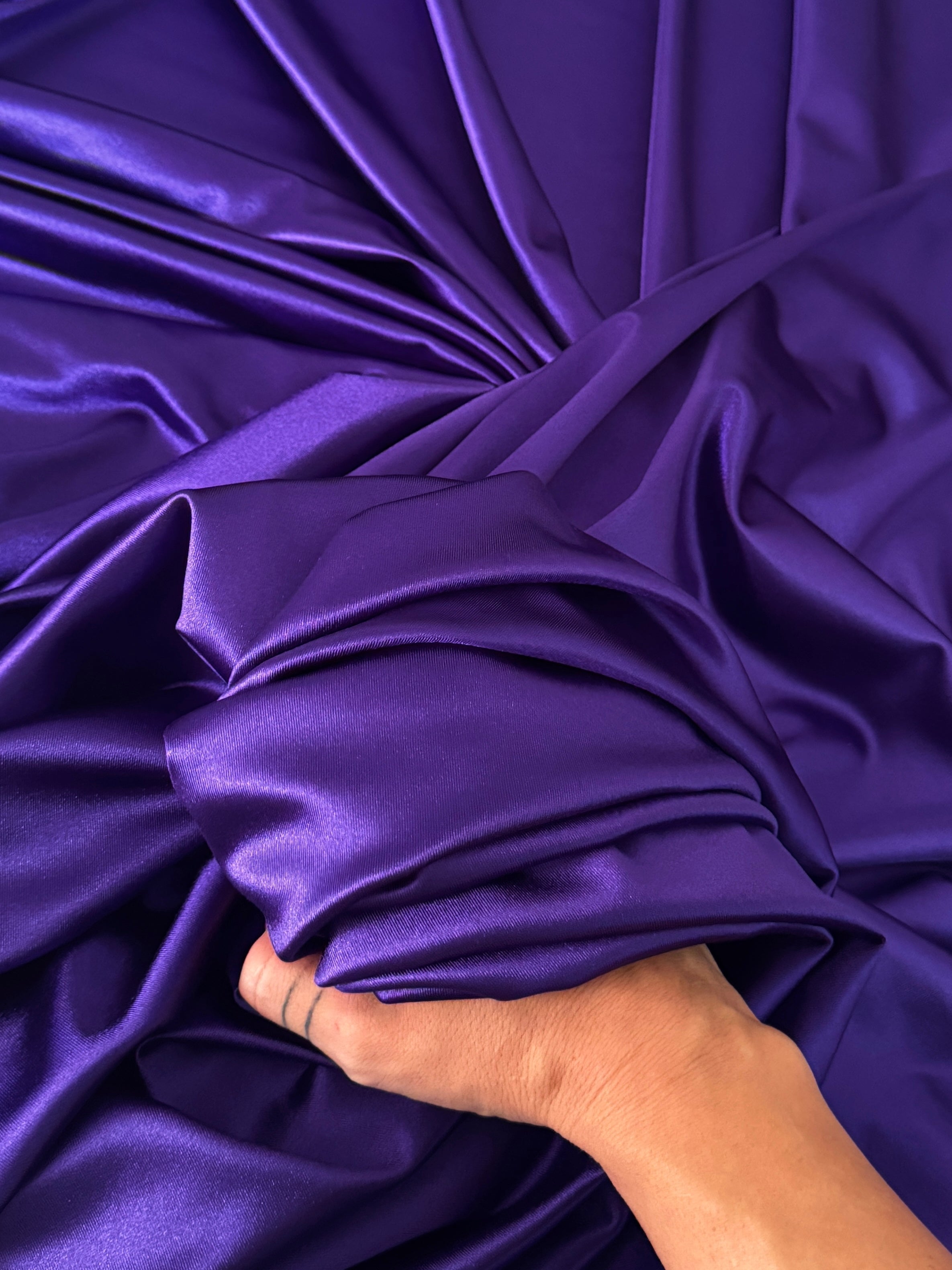 Purple Shiny Nylon Spandex, Nylon Spandex Fabric, Stretch Spandex Fabric, Shiny Spandex Fabric, Spandex Fabric, Stretch Nylon Fabric, Nylon Fabric, Shiny Fabric, Elastic Fabric