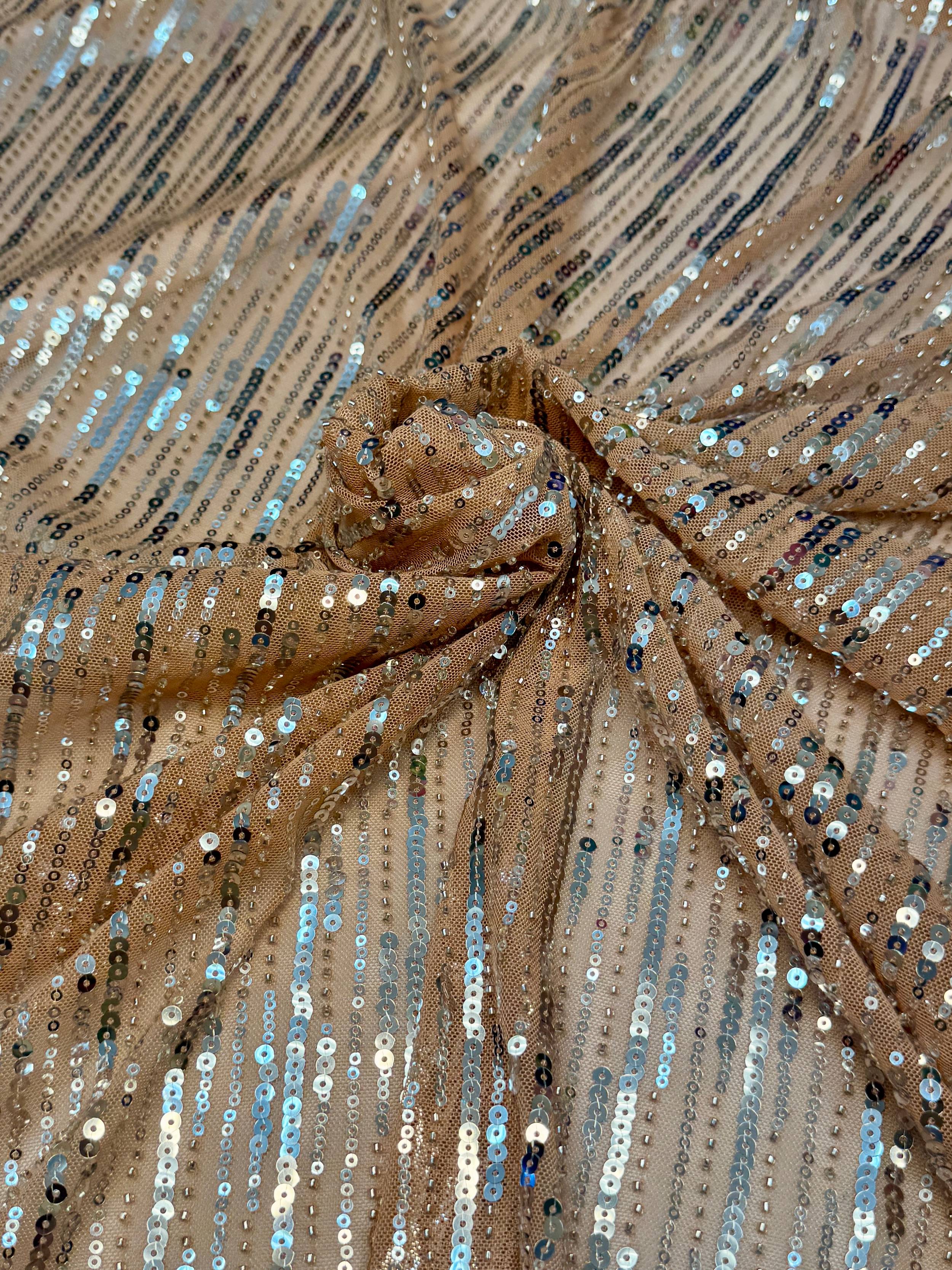 Waterfall Stretch Sequin Mesh