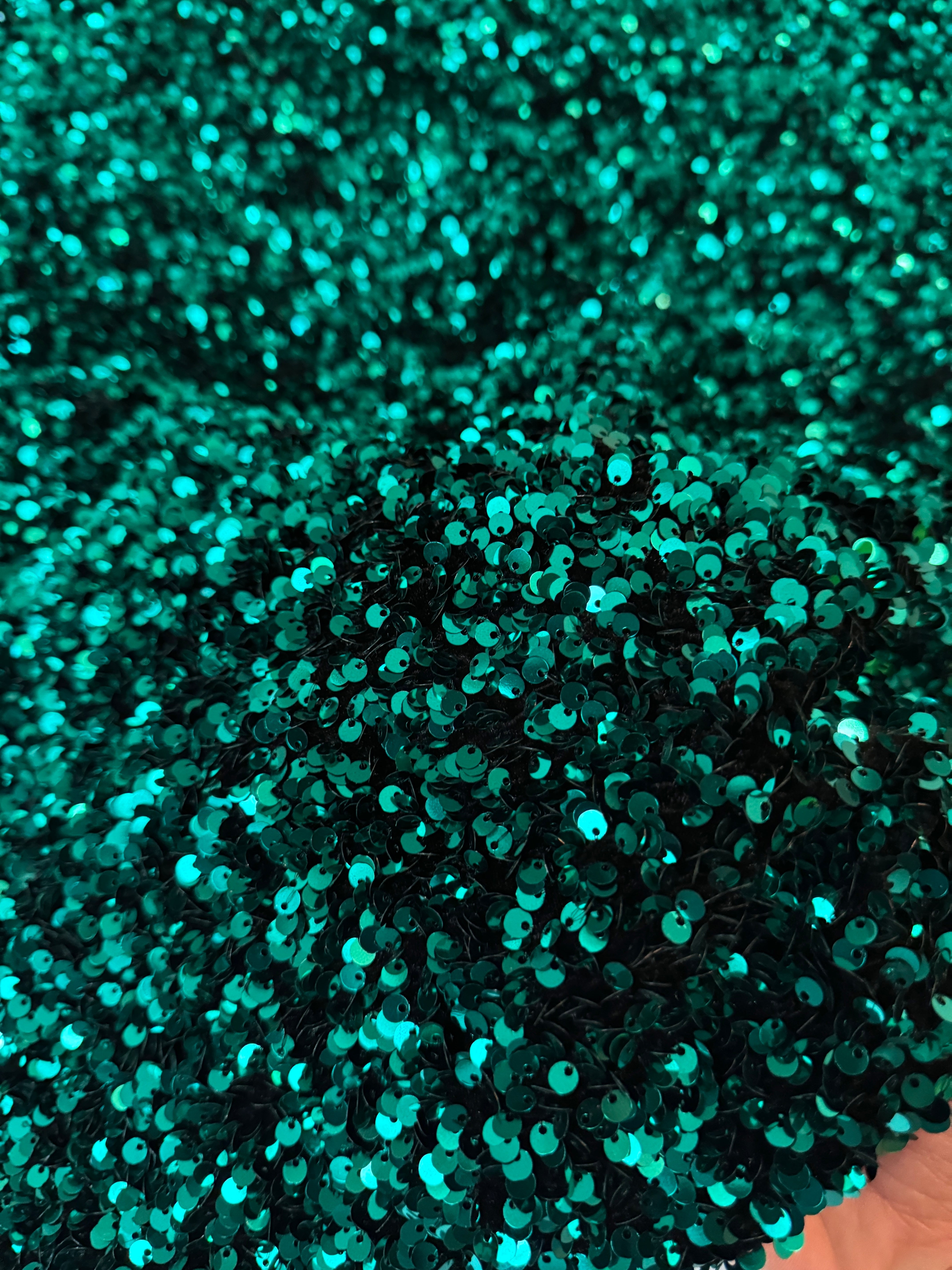 Teal Blue Sequin on Velvet (Exclusive Color), Sequin on velvet, Sequin velvet for woman, Sequin velvet for bride, Sequin velvet on discount, Velvet fabric for dress
