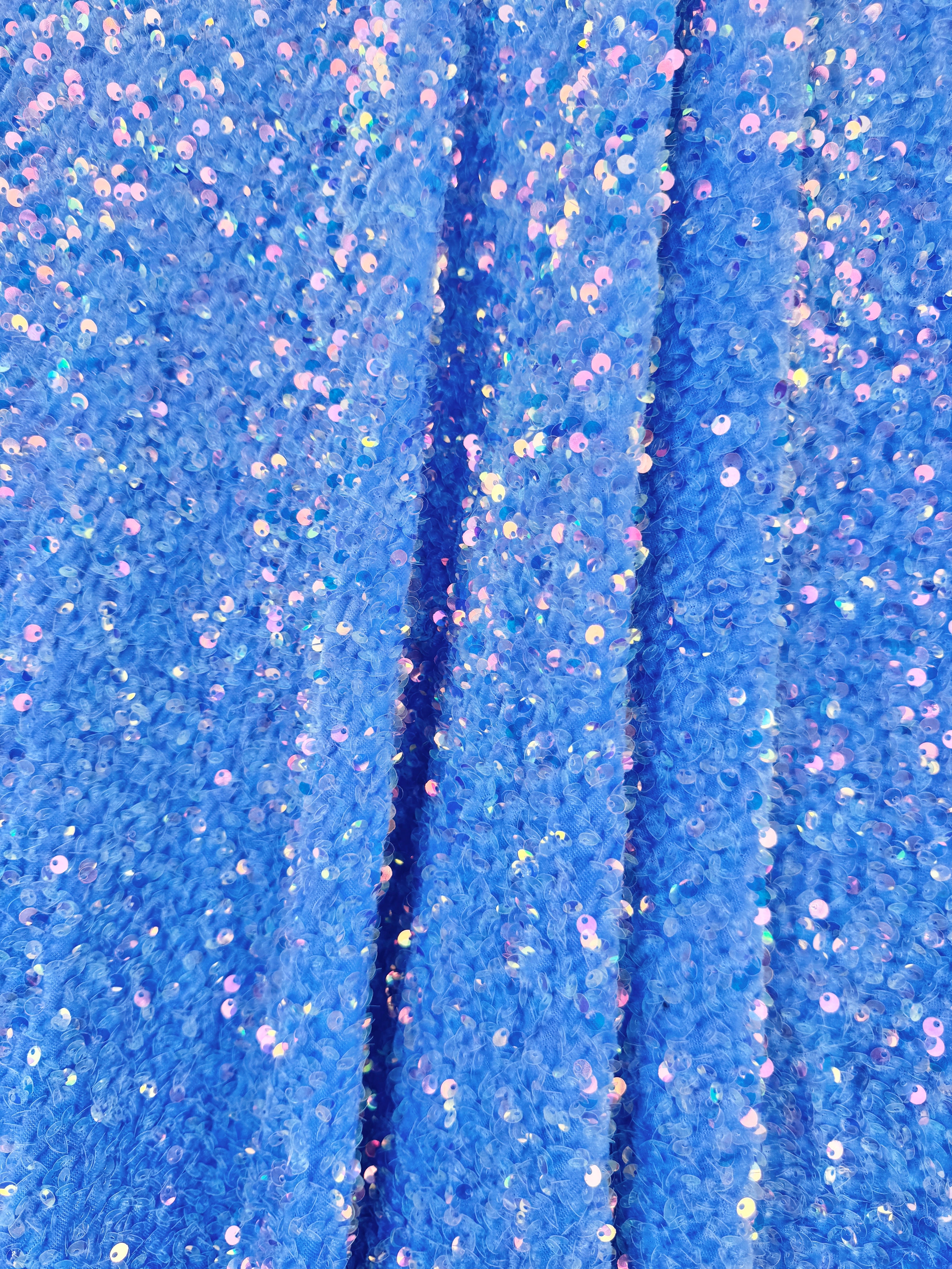 Baby Blue Sequin on Velvet, blue Sequin on velvet, baby blue Sequin on velvet, Stretch Sequin Mesh, Stretch Sequin velvet for woman,  Stretch Sequin velvet for bride, Stretch Sequin velvet on sale, Stretch Sequin velvet on discount, Stretch Sequin velvet online