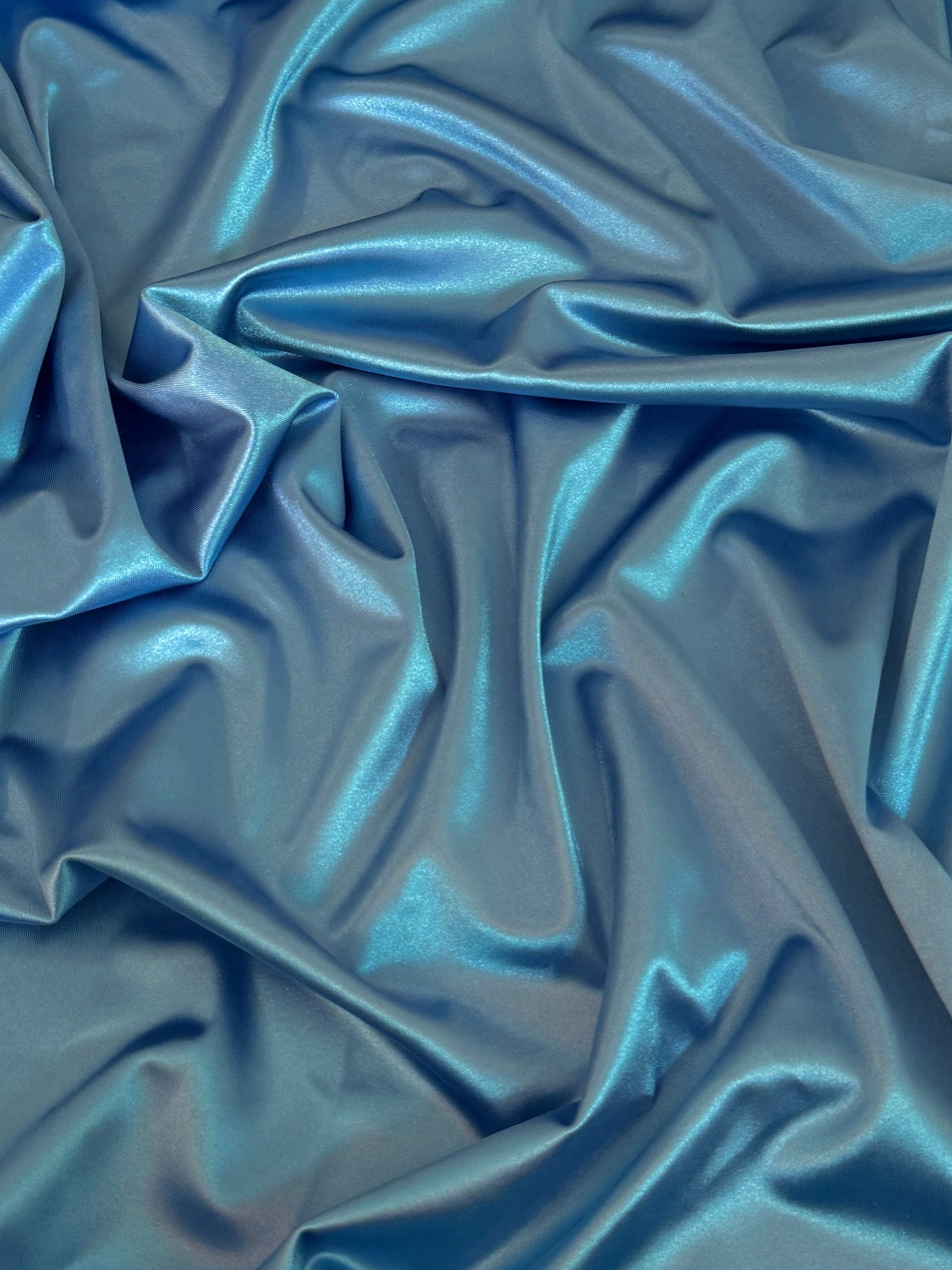 Slate Blue Shiny Nylon Spandex, Nylon Spandex Fabric, Stretch Spandex Fabric, Shiny Spandex Fabric, Spandex Fabric, Stretch Nylon Fabric, Nylon Fabric, Shiny Fabric, Elastic Fabric