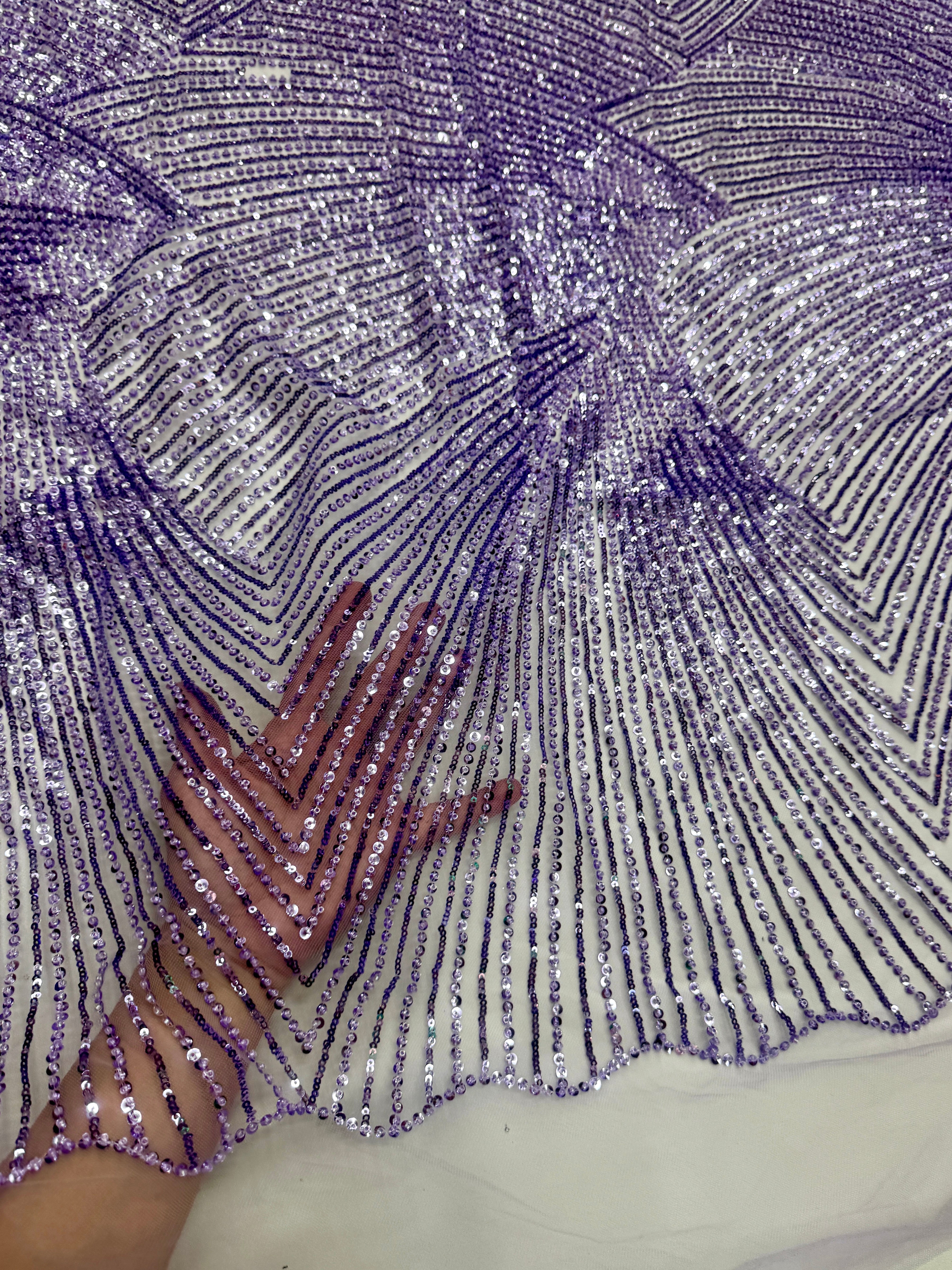 Lavender Beaded Wave Design Lace, Lavender Mesh, nude lace mesh, lace mesh for woman, lace mesh for bride, lace mesh on sale, lace mesh on discount