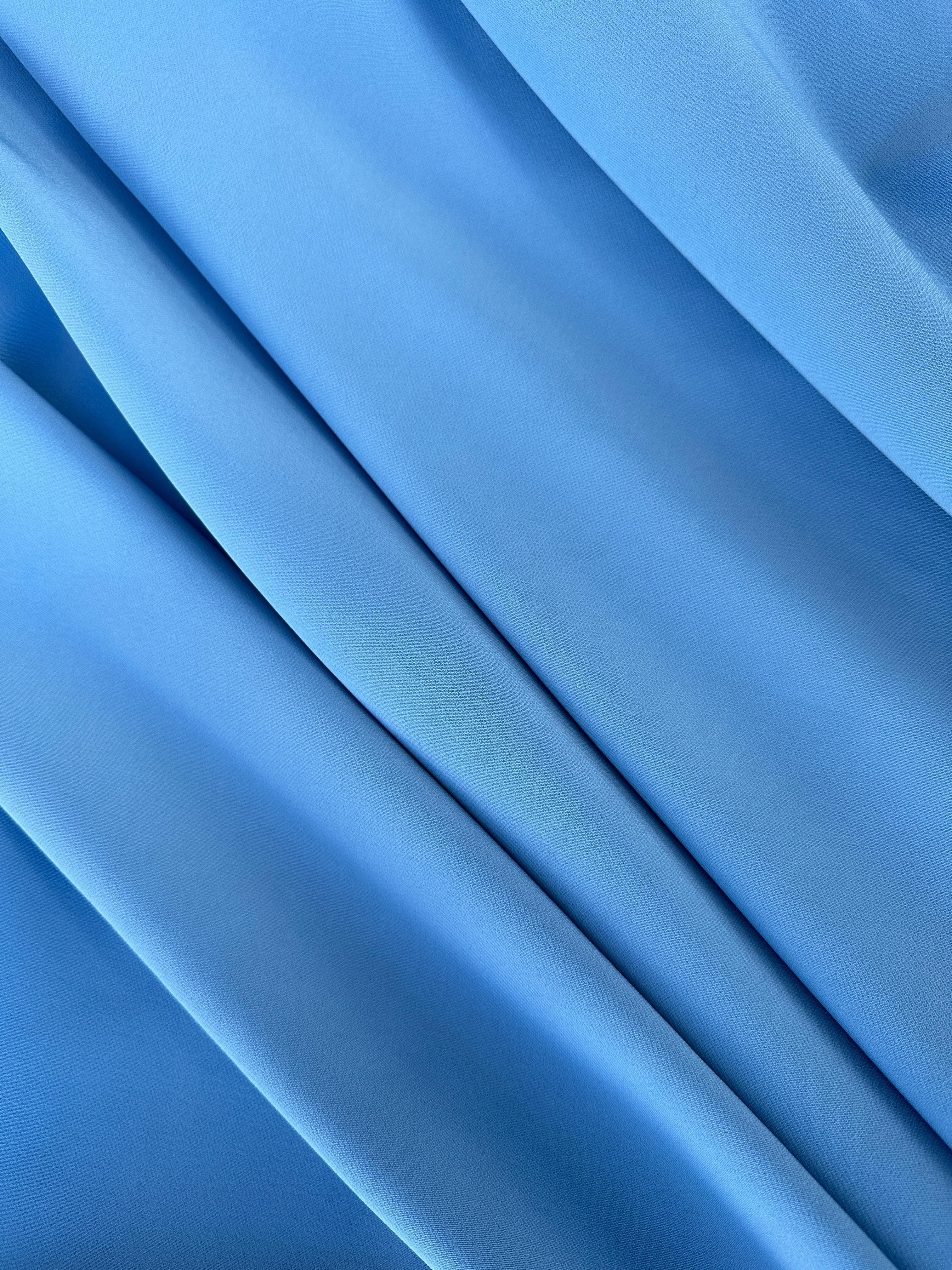 baby blue stretch crepe, Aqua Blue Stretch Crepe, blue stretch crepe, light blue stretch crepe, stretch crepe for woman, stretch crepe for bride,  crepe on discount, crepe in low price, crepe on sale, premium crepe, solid crepe, crepe, crepe fabric