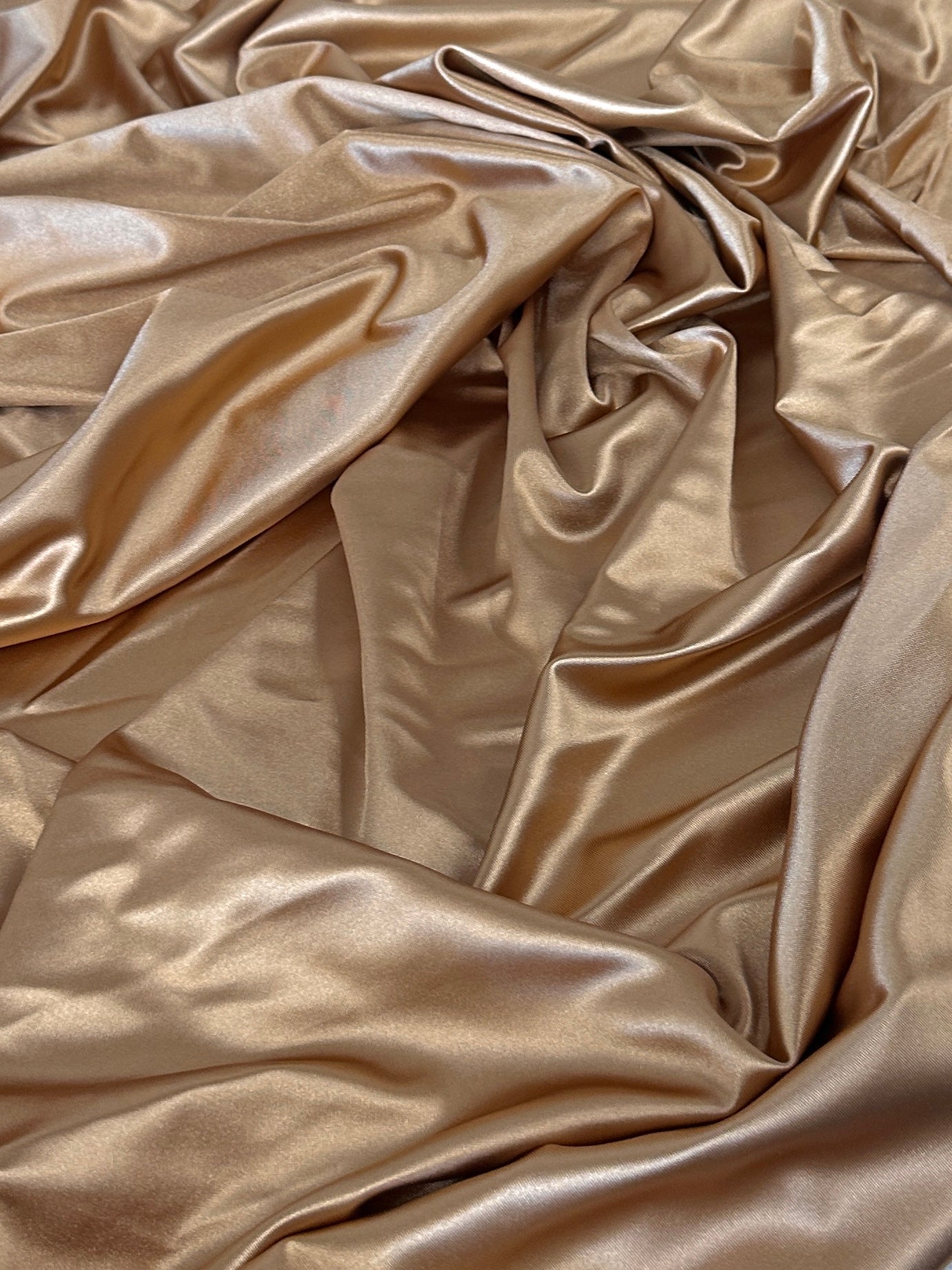 Mocha Nylon Spandex, Gold nylon spandex, 4 Way Stretch nylon spandex, Tan Spandex for Dress, shiny nylon spandex for woman, shiny nylon for bride, spandex for swim wear, premium spandex, spandex on sale, low price spandex