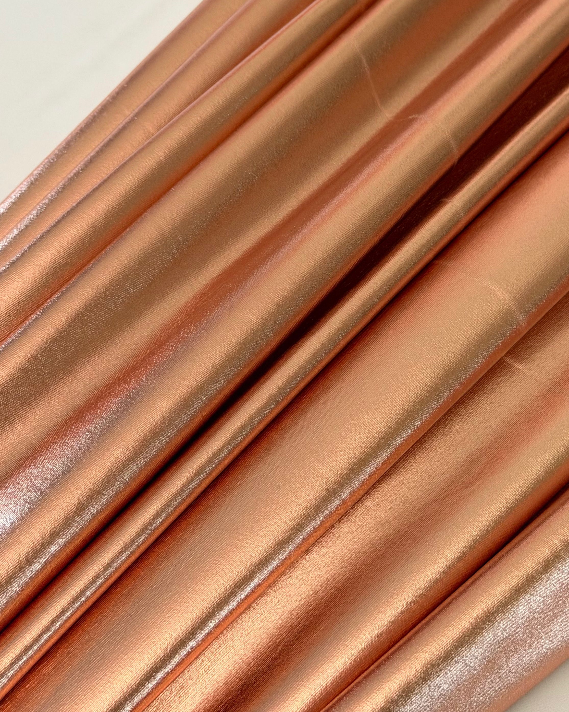 Copper Havana Foiled Spandex, Foiled Spandex Fabric, Metallic Spandex Fabric, Shiny Spandex Fabric, Foil Stretch Fabric, Shimmer Fabric, Hologram Spandex