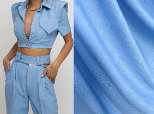 Baby Blue Poly Poplin