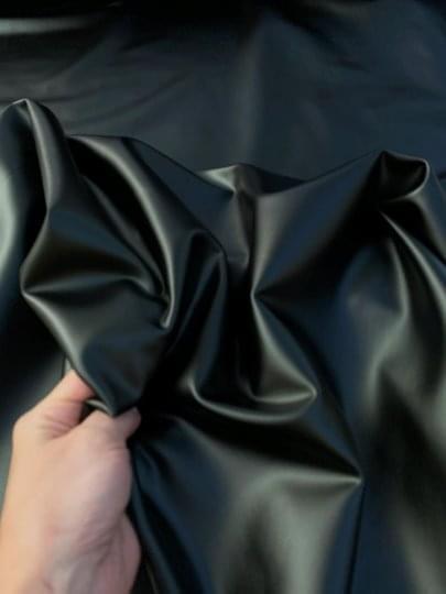 4 Way Stretch Black Faux Leather