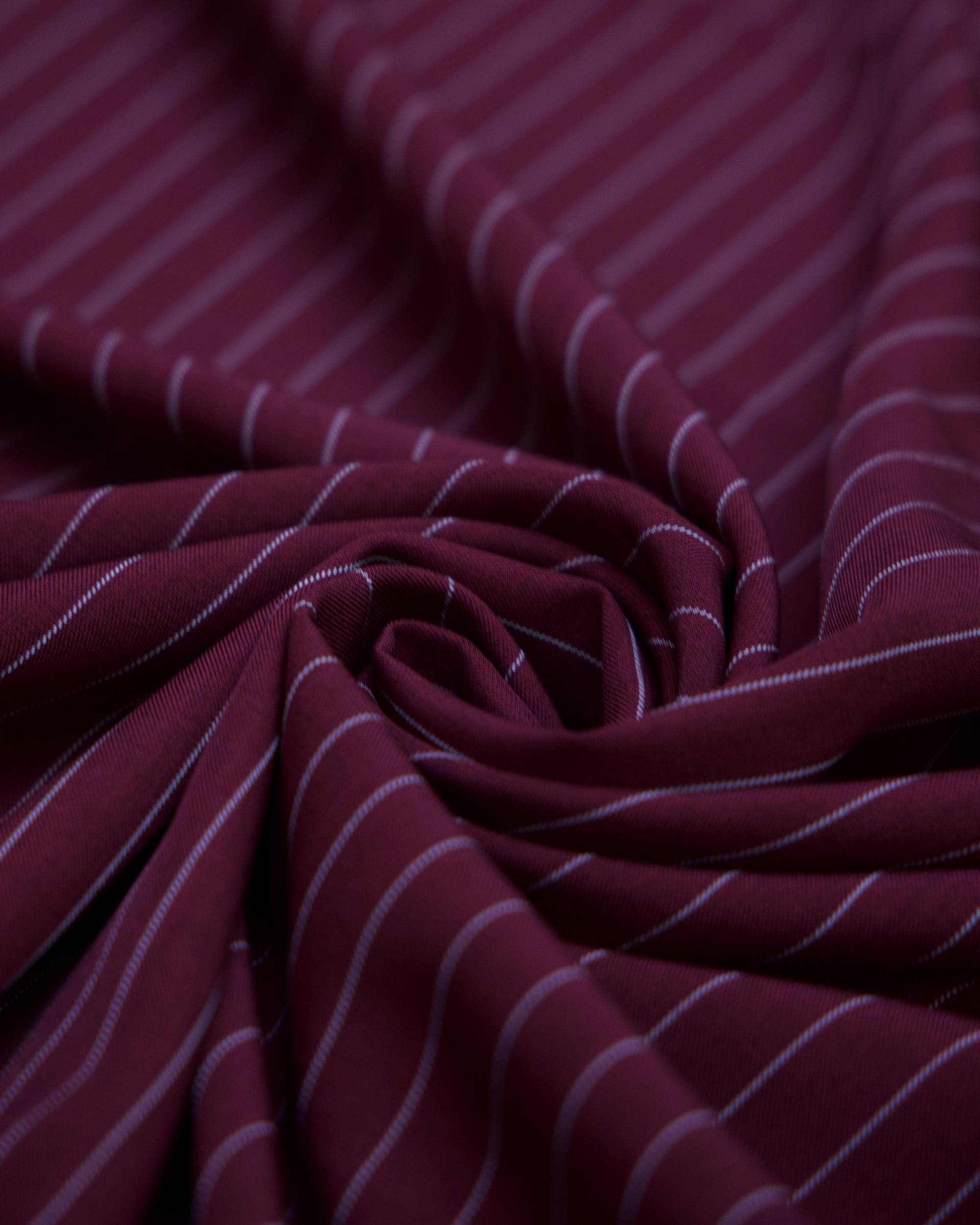 Burgundy Tailored Pin Stripe Suiting, pin stripe suiting, pinstripe suiting fabric, suiting fabric, stripe suiting fabric, tailored fabric, mens suiting fabric, womens suiting fabric