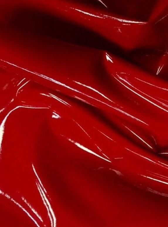 Red Glossy Stretch Patent Leather/Latex