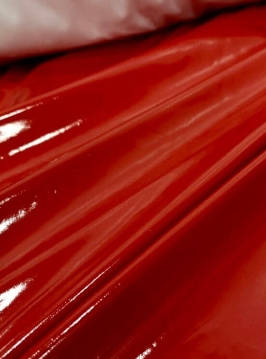 Red Glossy Stretch Patent Leather/Latex
