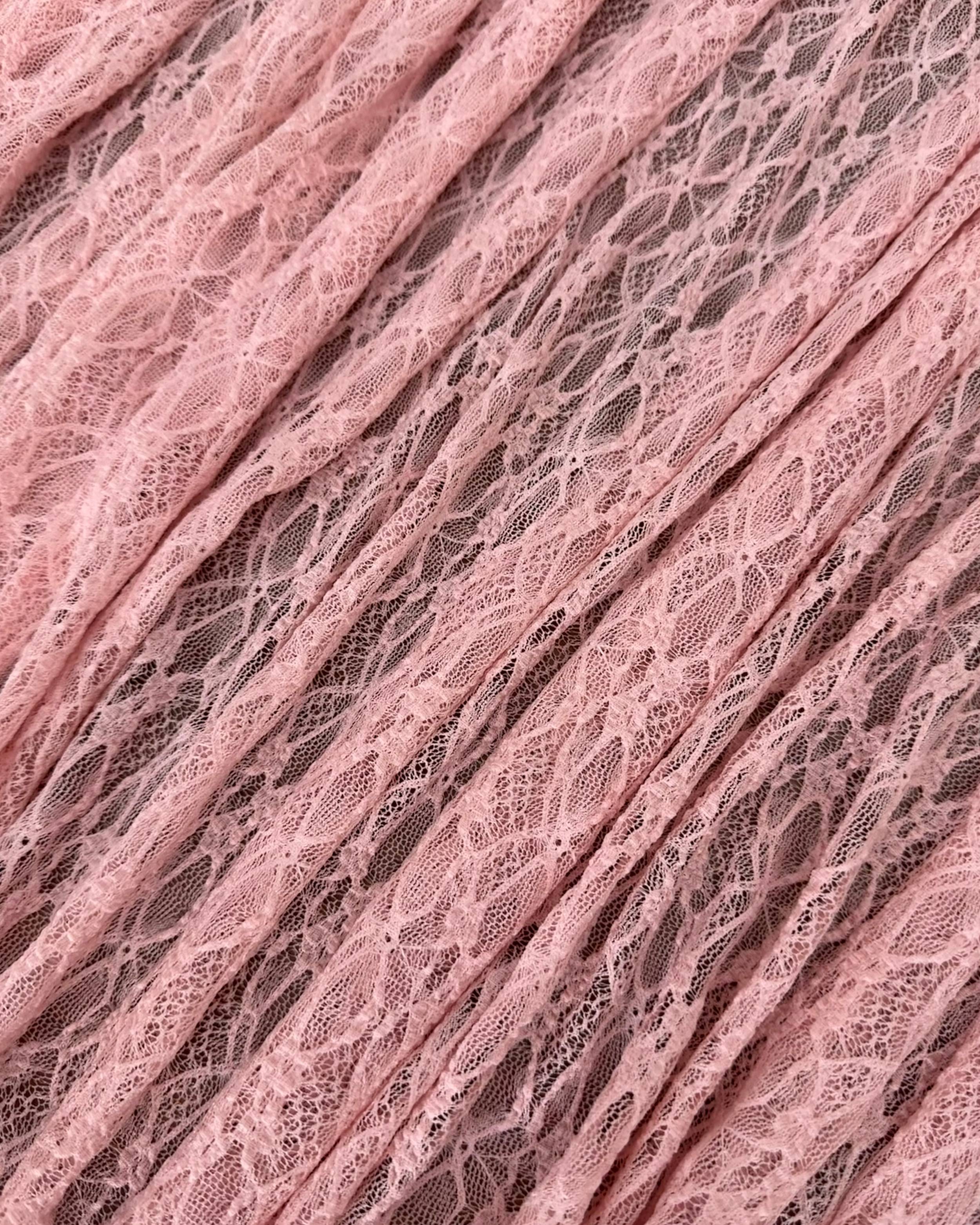 Dusty Rose Whisper Vine Stretch Chantilly Lace Mesh, Chantilly Lace Mesh, Vine Lace Fabric, Stretch Lace Fabric, Floral Lace Mesh, Sheer Lace Fabric, Botanical Lace Fabric
