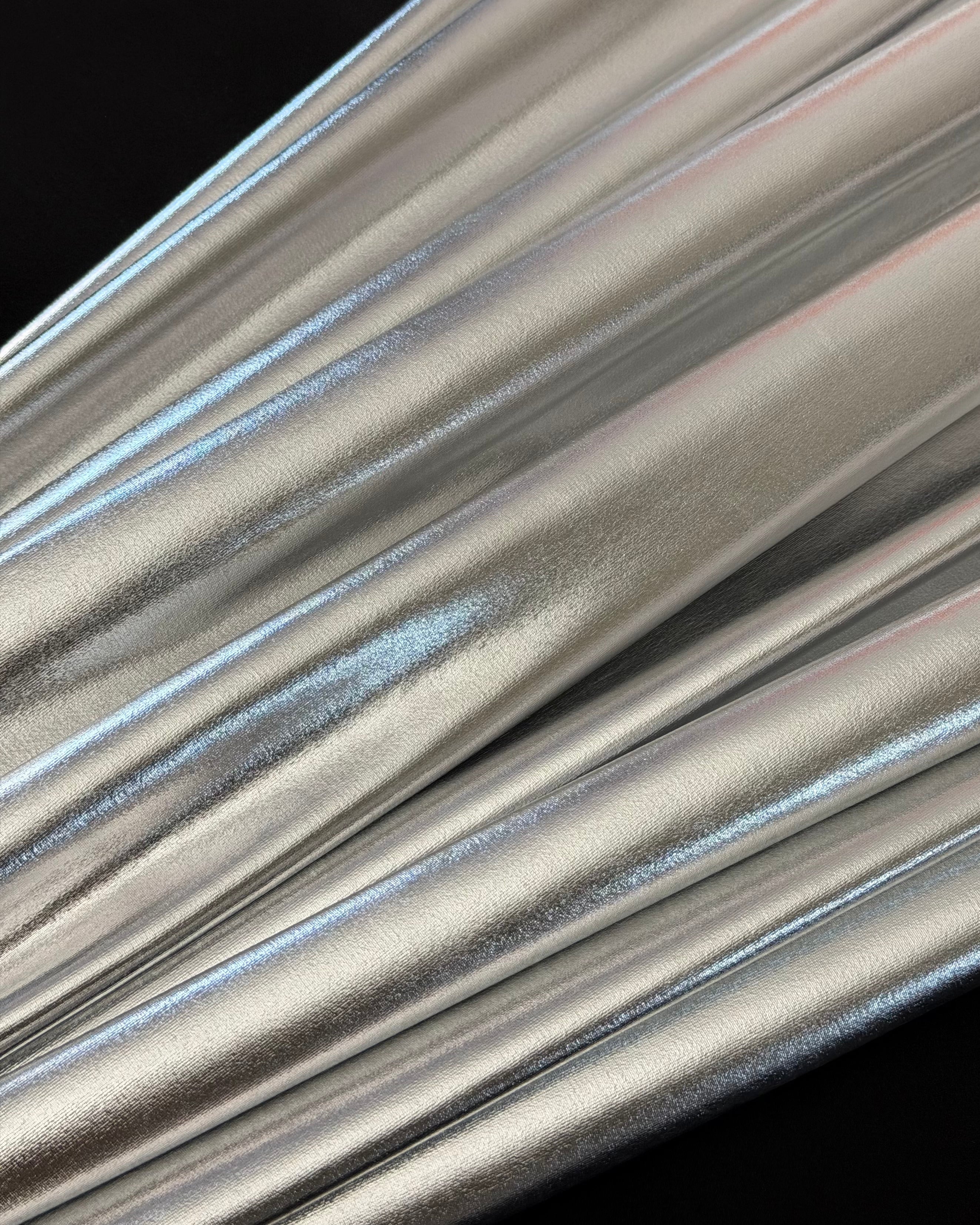 Silver Havana Foiled Spandex, Foiled Spandex Fabric, Metallic Spandex Fabric, Shiny Spandex Fabric, Foil Stretch Fabric, Shimmer Fabric, Hologram Spandex