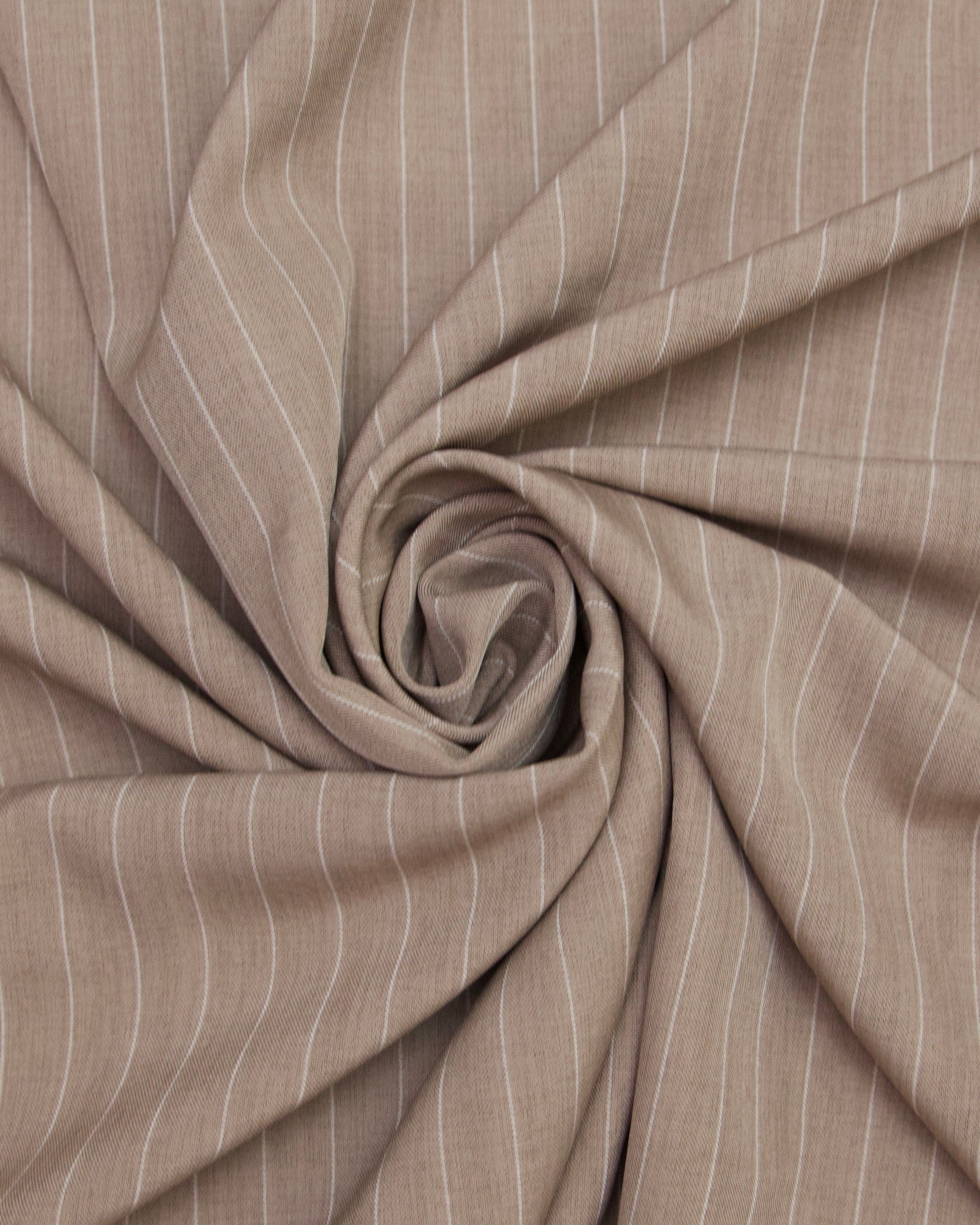 Tan Tailored Pin Stripe Suiting, PIN Stripe Suiting, Pinstripe Suiting Fabric, Suiting Fabric, Stripe Suiting Fabric, Tailored Fabric, Mens Suiting Fabric, Womens Suiting Fabric