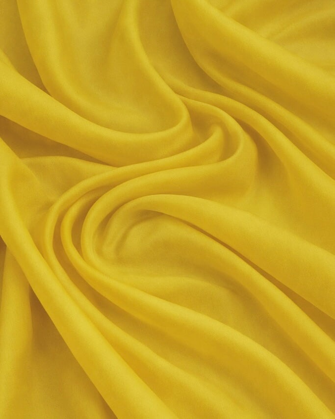 Premium Essential Yellow Pongee Lining, Pongee Fabric by the Yard, Lightweight Lining Fabric, Dress Lining Fabric, Blazer Lining Fabric, Skirt Lining Fabric