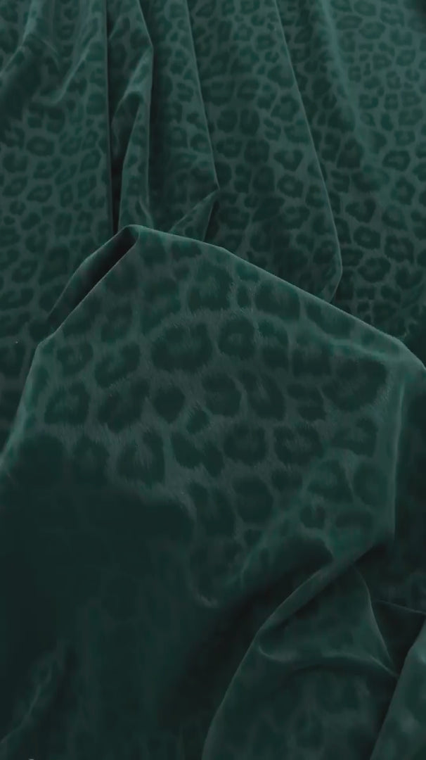 Jade Cheetah Print Stretch Faux Leather, Leopard Print Leather, Stretch Faux Leather, Animal Print Fabric, Vegan Leather Fabric, Cheetah Print Fabric