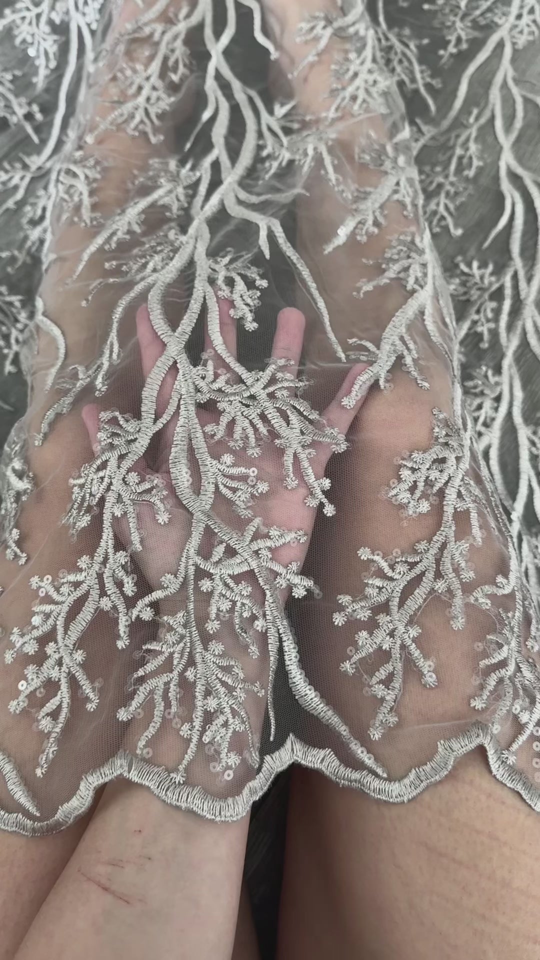 Silver Embroidered Branch Bridal Lace, dark silver Embroidered Branch Bridal Lace, light silver Embroidered Branch Bridal Lace, Embroidered Branch Bridal Lace for woman, Embroidered Branch Bridal Lace for bride, Embroidered Branch Bridal Lace on discount