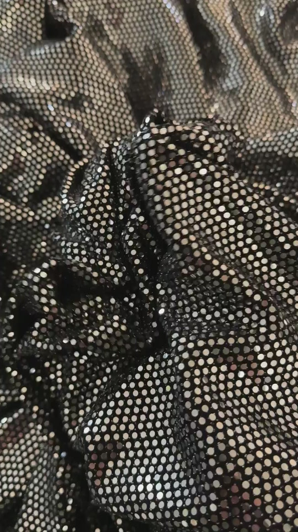 Silver Sequin Mirror Foiled Spandex, Sequin Spandex, Sequin Lycra, Foil Spandex, Mirror Spandex, Mirror Fabric, Metallic Spandex, Metallic Fabric, Foil Fabric