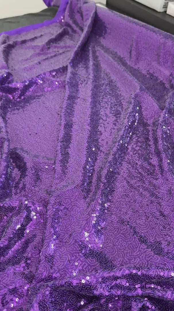 Purple Sequin Mesh, Purple Sequin Mesh for woman, Stretch Sequin Mesh for bride, Stretch Sequin Mesh on sale, Sequin Mesh on discount, Sequin Mesh online