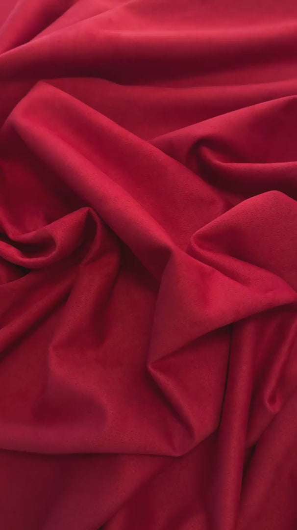 Red Stretch Apparel Techno Suede, Stretch Suede Fabric, Techno Suede Fabric, Faux Suede Fabric, Microfiber Suede Fabric, Vegan Suede Fabric, Elastic Suede Fabric, Spandex Suede Fabric, Suede Knit Fabric