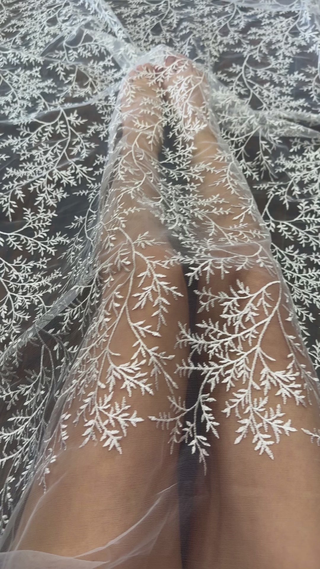 White Branch Design Lace, off white Lace, bright white lace, lace for woman, lace for bride, lace on discount, lace on sale, premium lace, kiki textile lace, lace for party wear dresses