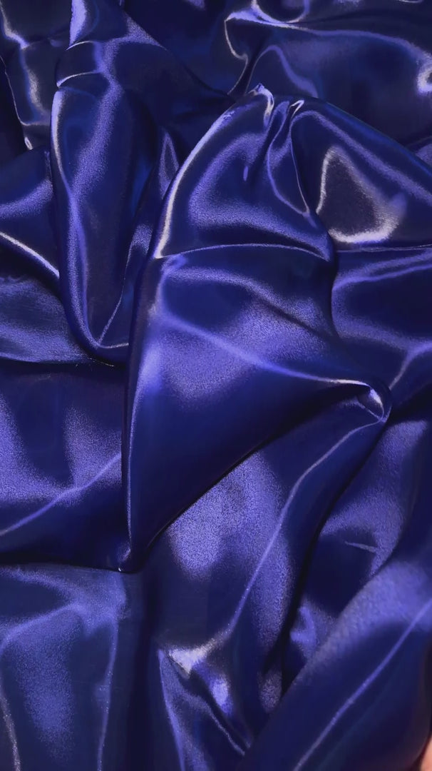 Sapphire Blue Liquid Shimmery Organza, Metallic Organza Fabric, Shiny Organza Cloth, Sheer Shimmer Organza, Glossy Organza Textile, Luxury Organza Fabric, Lightweight Shimmer Fabric
