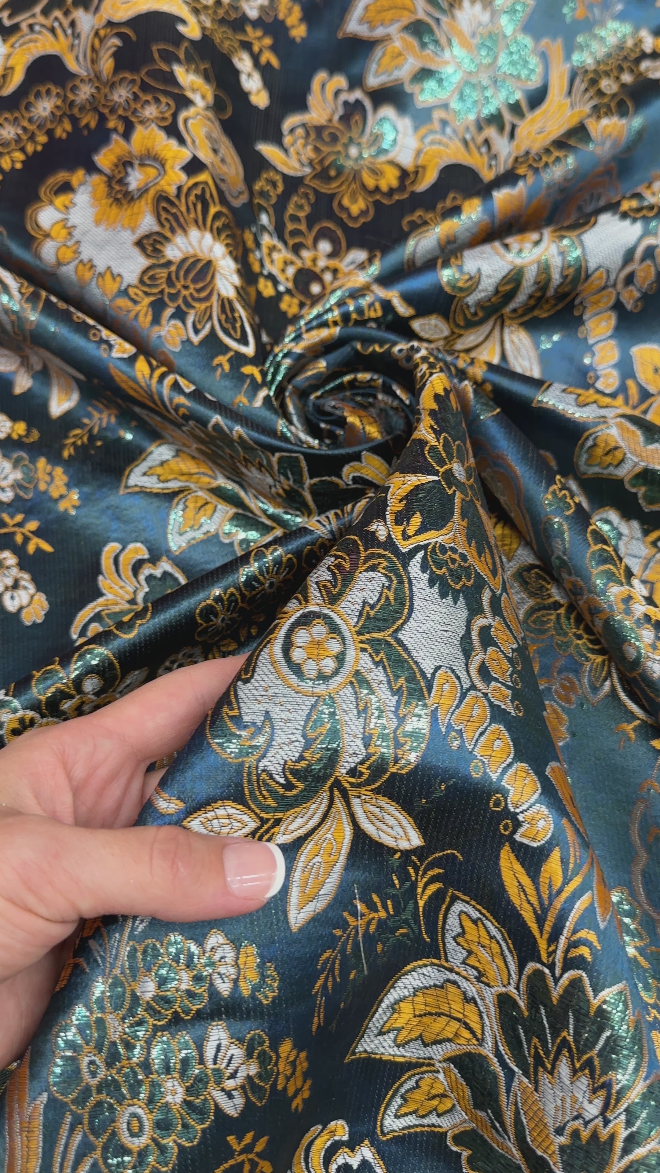  Floral Navy Gold Brocade, navy brocade, blue brocade, light blue brocade, dark blue brocade, gold brocade, brocade for woman, brocade for bride, premium brocade, brocade in low price, best quality brocade
