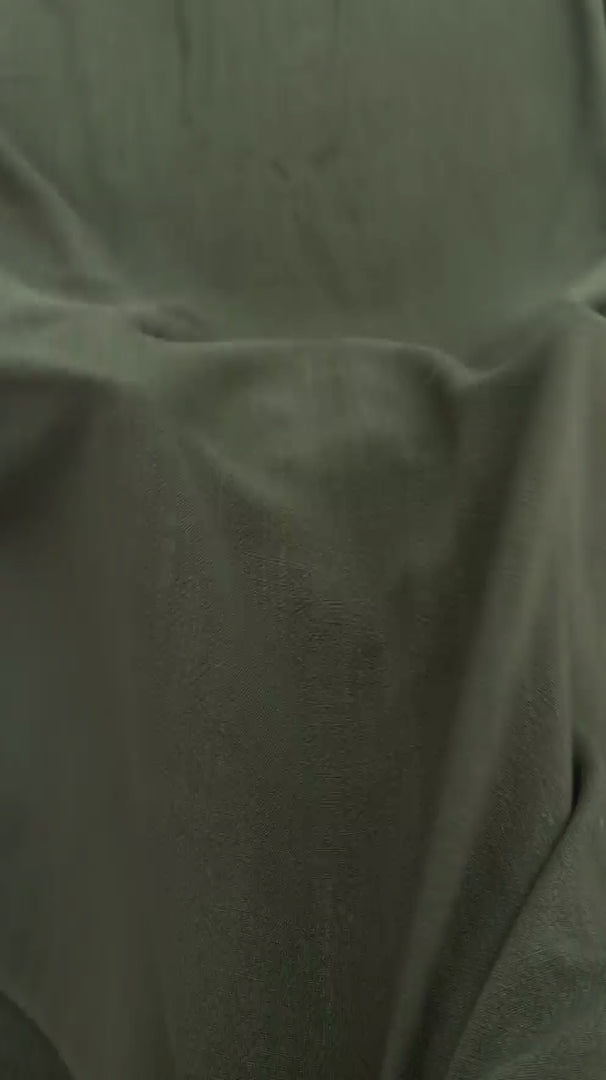 Olive Washed Linen, Linen Blend Fabric, Rayon Linen Fabric, Soft Linen Fabric, Lightweight Linen Fabric, Breathable Linen Fabric, Washed Linen Blend, Linen Fabric by Yard