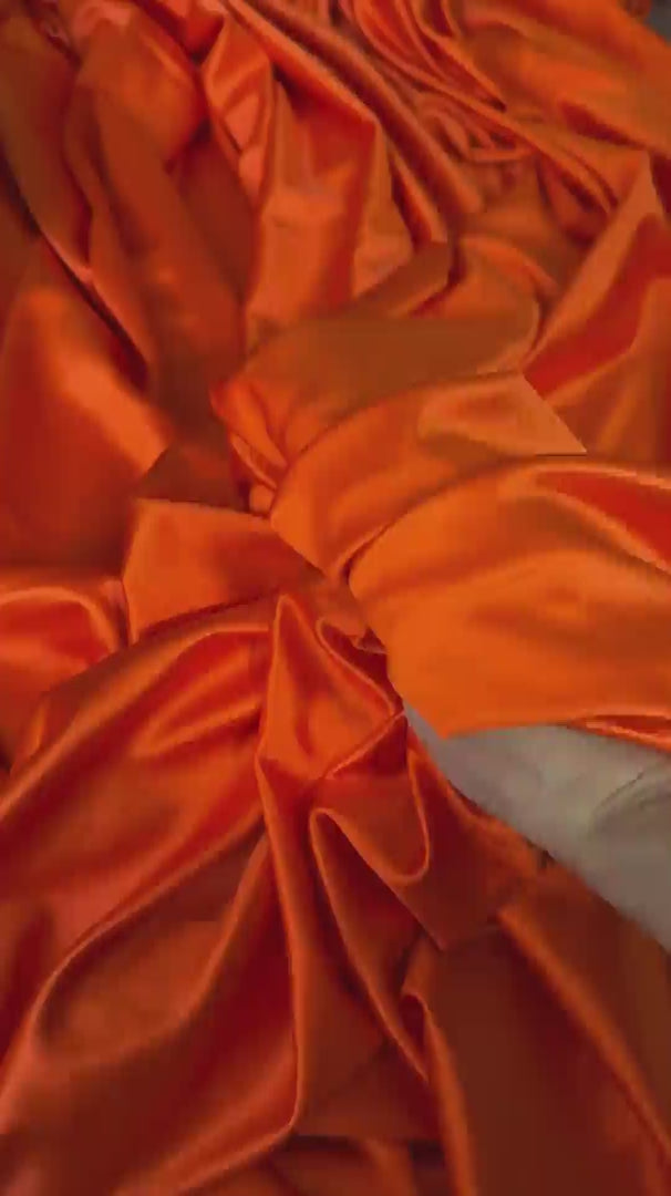 Orange Shiny Nylon Spandex, Nylon Spandex Fabric, Stretch Spandex Fabric, Shiny Spandex Fabric, Spandex Fabric, Stretch Nylon Fabric, Nylon Fabric, Shiny Fabric, Elastic Fabric