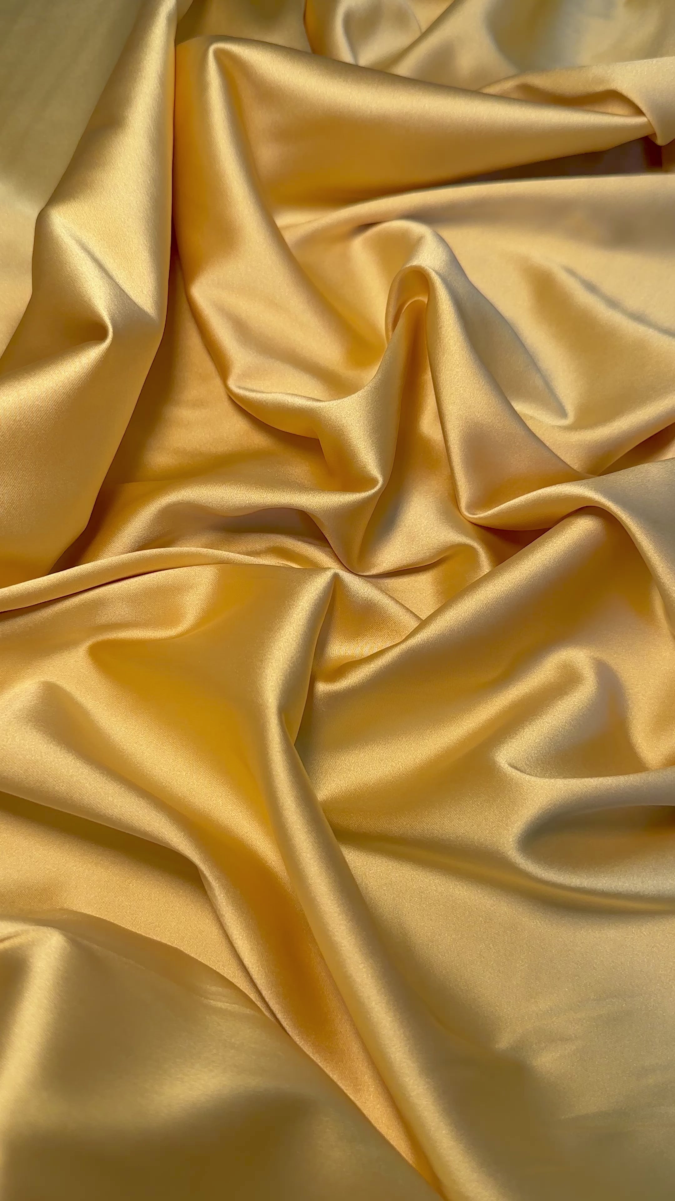  golden yellow stretch crepe back satin, golden stretch crepe back satin, yellow stretch crepe back satin, premium stretch crepe back satin, satin for bride, satin for woman, satin in low price, cheap satin, satin on sale