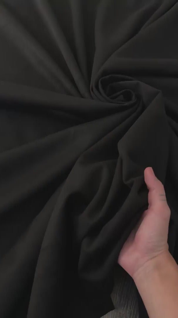 Black Stretch Apparel Techno Suede, Techno Suede Fabric, Faux Suede Fabric, Microfiber Suede Fabric, Vegan Suede Fabric, Elastic Suede Fabric, Spandex Suede Fabric, Suede Knit Fabric