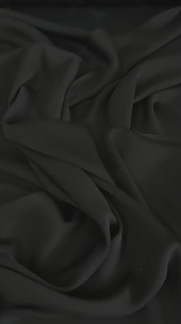 Black Silk Crepe De Chine, Silk Crepe De Chine, 100 Silk Fabric, Pure Silk Fabric, Luxury Silk Fabric, Matte Silk Fabric, Lightweight Silk Fabric, Crepe Silk Fabric