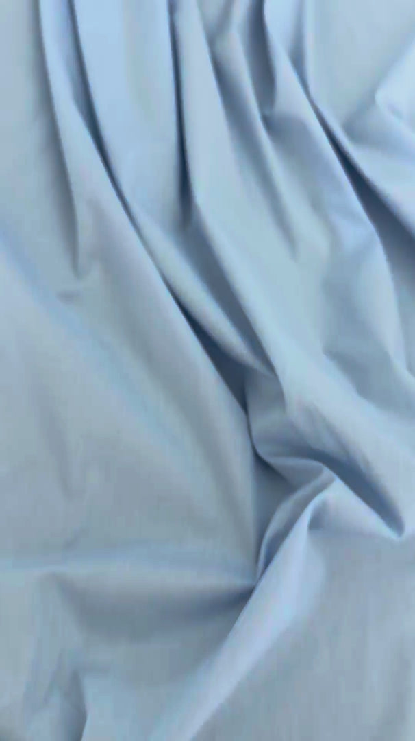 Light Blue Bare Soft Cotton, Cotton Spandex Fabric, Soft Cotton Fabric, Bare Soft Cotton, Stretch Cotton Fabric, Breathable Cotton Fabric, Lightweight Cotton Fabric