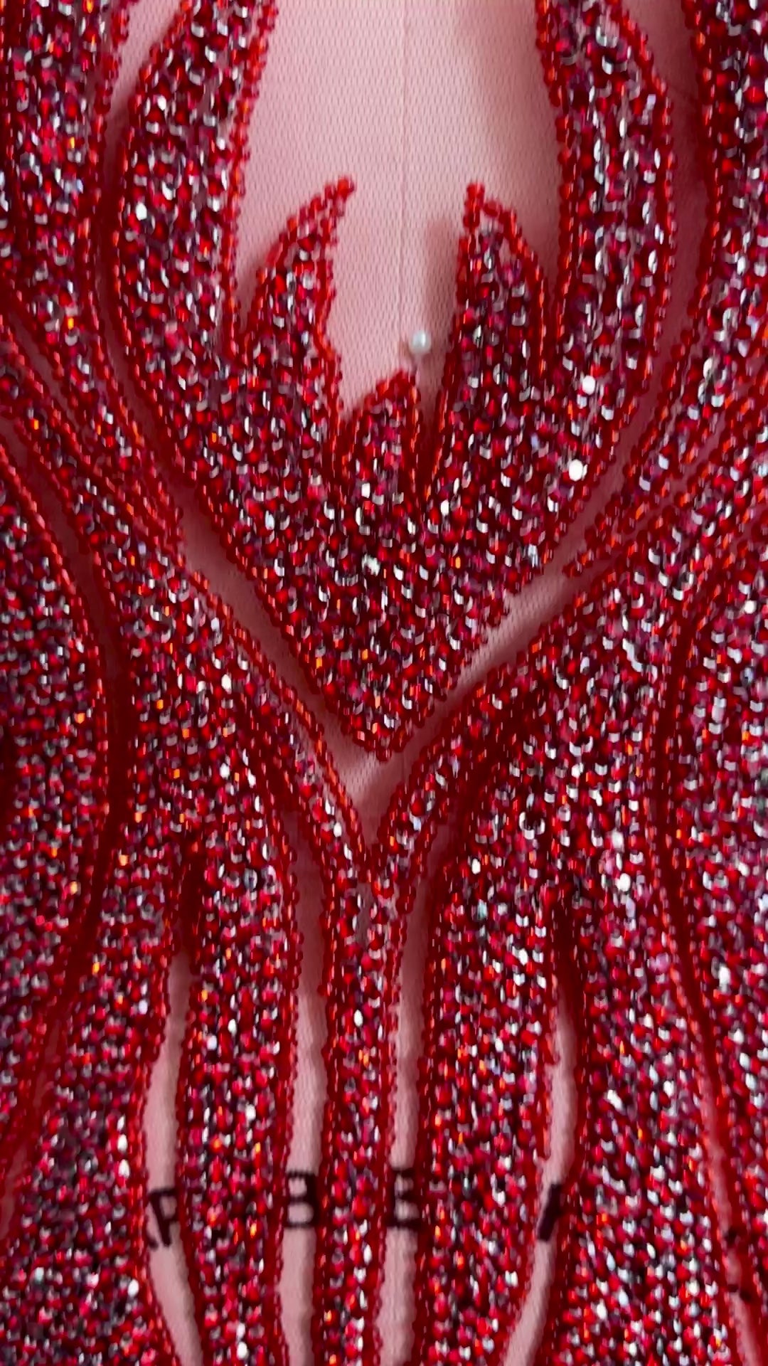 Amanda red Rhinestone Bodice Applique, red rhinestone, dark red rhinestone, light red rhinestone