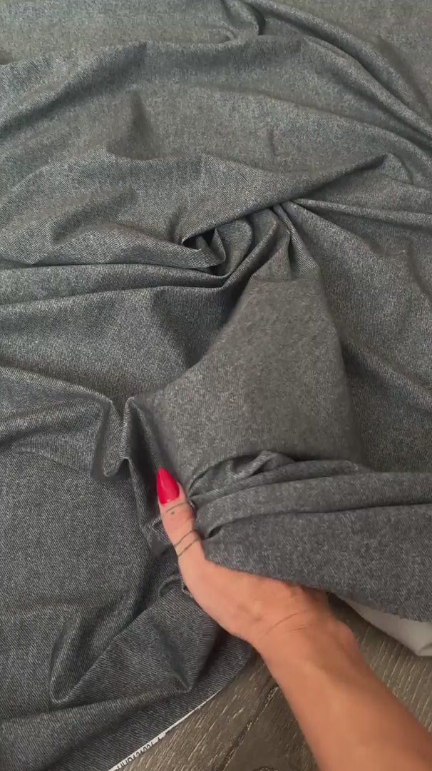 Gray Twill Pattern Nylon Spandex, Nylon Spandex, Shiny Spandex, Stretch Fabric, 4 way stretch fabric, Fabric on Sale, Activewear Fabric, Polyester Fabric