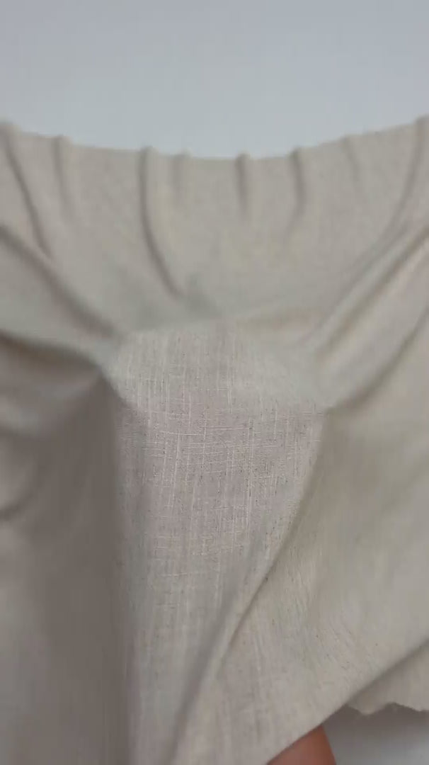 Oatmeal Washed Linen, Linen Blend Fabric, Rayon Linen Fabric, Soft Linen Fabric, Lightweight Linen Fabric, Breathable Linen Fabric, Washed Linen Blend, Linen Fabric by Yard