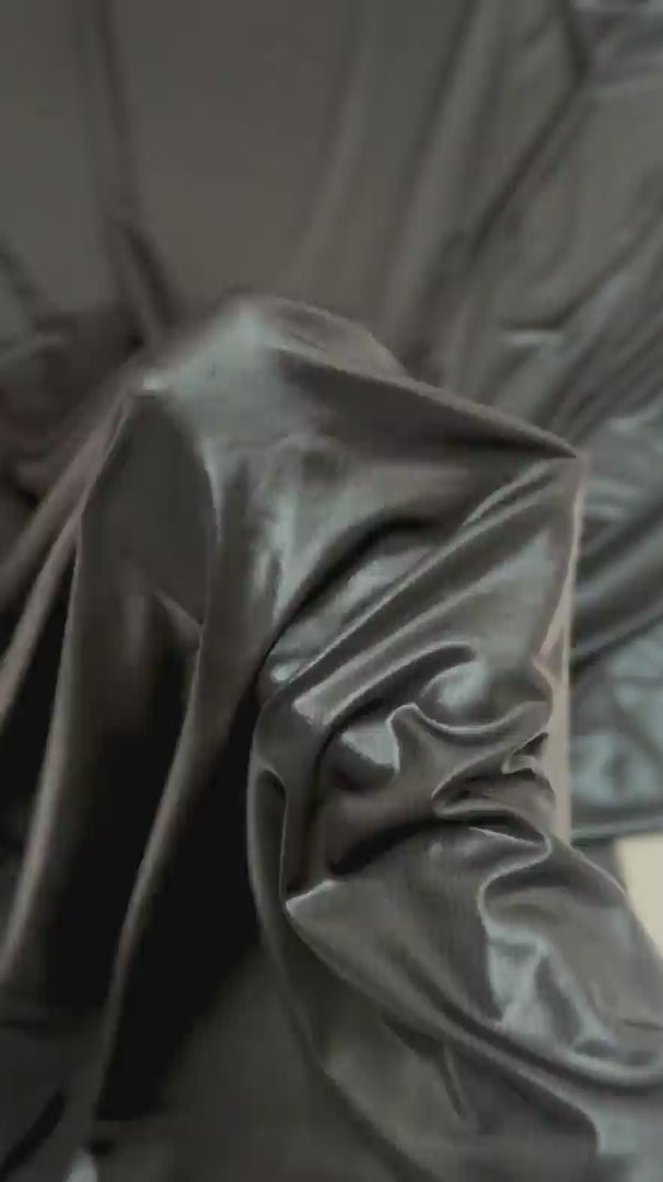 Black Performance Foiled Spandex, Foiled Spandex Fabric, Metallic Spandex Fabric, Shiny Spandex Fabric, Foil Stretch Fabric, Stretch Foil Fabric, Holographic Spandex