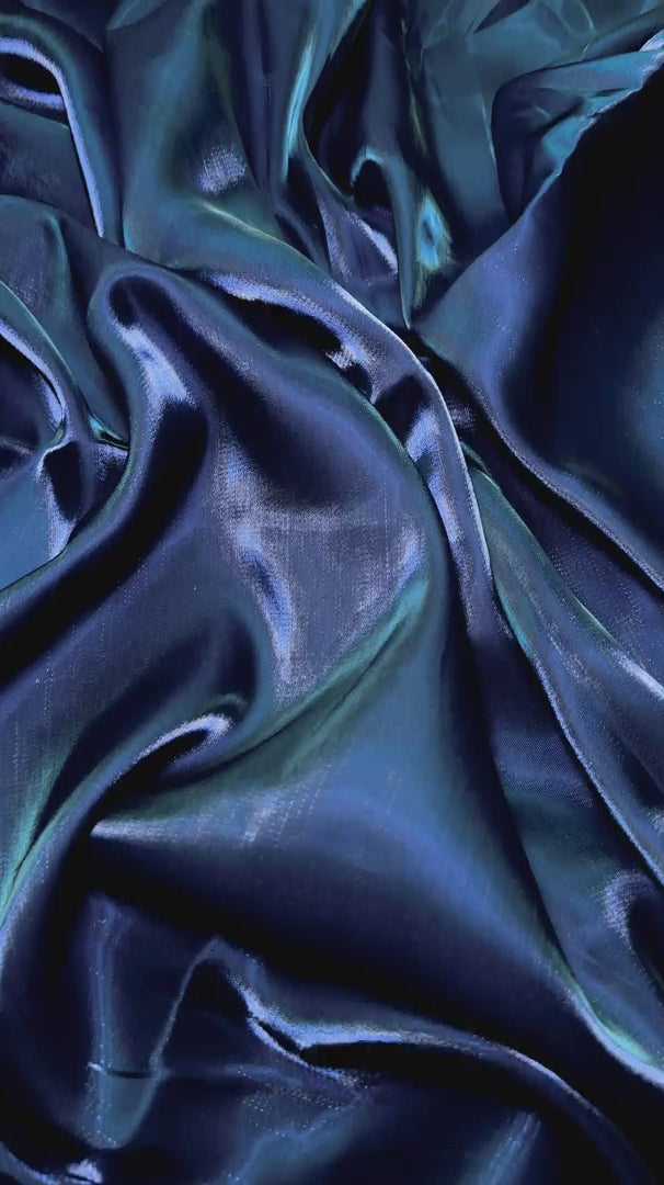 Navy Blue Water Liquid Shimmery Chiffon, Premium Glittery Chiffon, Wet Chiffon, Shimmery Chiffon, Fancy fabric, Luxurious liquid fabric, Chiffon for women