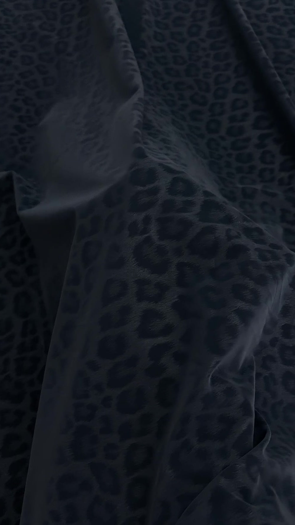 Navy Cheetah Print Stretch Faux Leather, Leopard Print Leather, Stretch Faux Leather, Animal Print Fabric, Vegan Leather Fabric, Cheetah Print Fabric