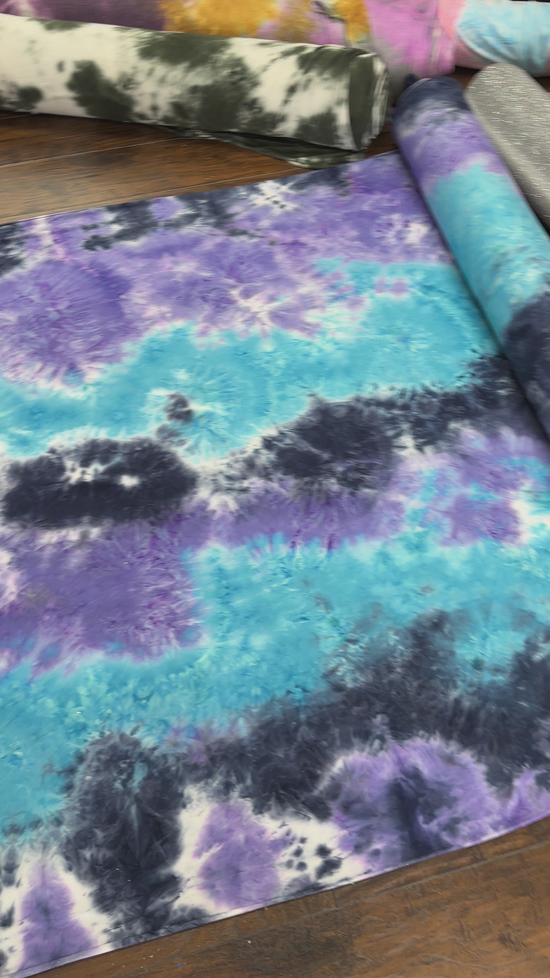 Blue and Purple Tie Dye Jersey Knit, tie dye jersey knit for woman, tie dye jersey knit for party wear, tie dye jersey knit for gown, tie dye jersey knit for bride, tie dye jersey knit on discount, tie dye jersey knit on sale, premium tie dye jersey knit 