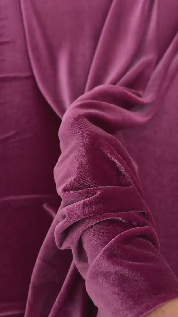 Deep Rose Stretch Velvet, Stretch Velvet Material, Stretch Velvet Fabric, Velour Fabric Sale, Velvet Fabric Online, Stretch Velvet Spandex, Plush Velvet