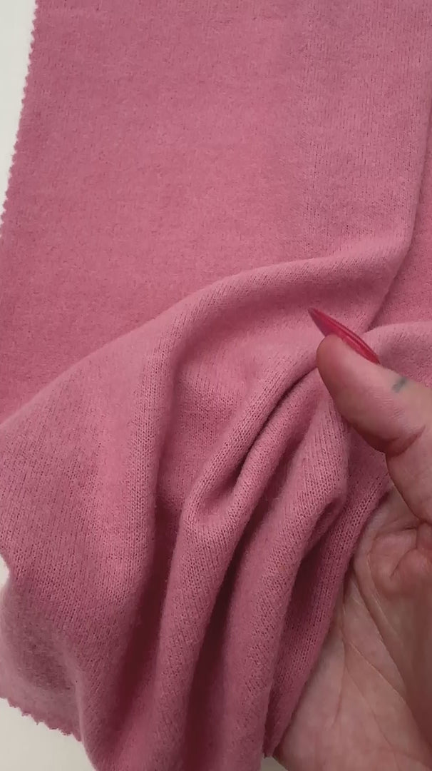 Dusty Rose Buttery Spandex Faux Cashmere Knit, Synthetic Cashmere Knit, Soft Sweater Knit Fabric, Cozy Faux Cashmere, Cashmere Feel Fabric, Winter Knit Material, Plush Knit Textile
