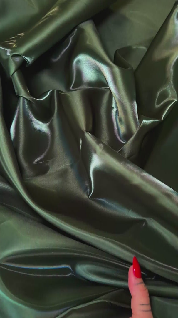 Olive Green Liquid Bridal Satin, Luxury Silky Satin, Liquid Bridal Satin, Silky Satin, Premium Stretch Bridal Satin, Satin for Bride, Satin for Women, Satin in Low Price, Cheap Satin, Satin on Sale