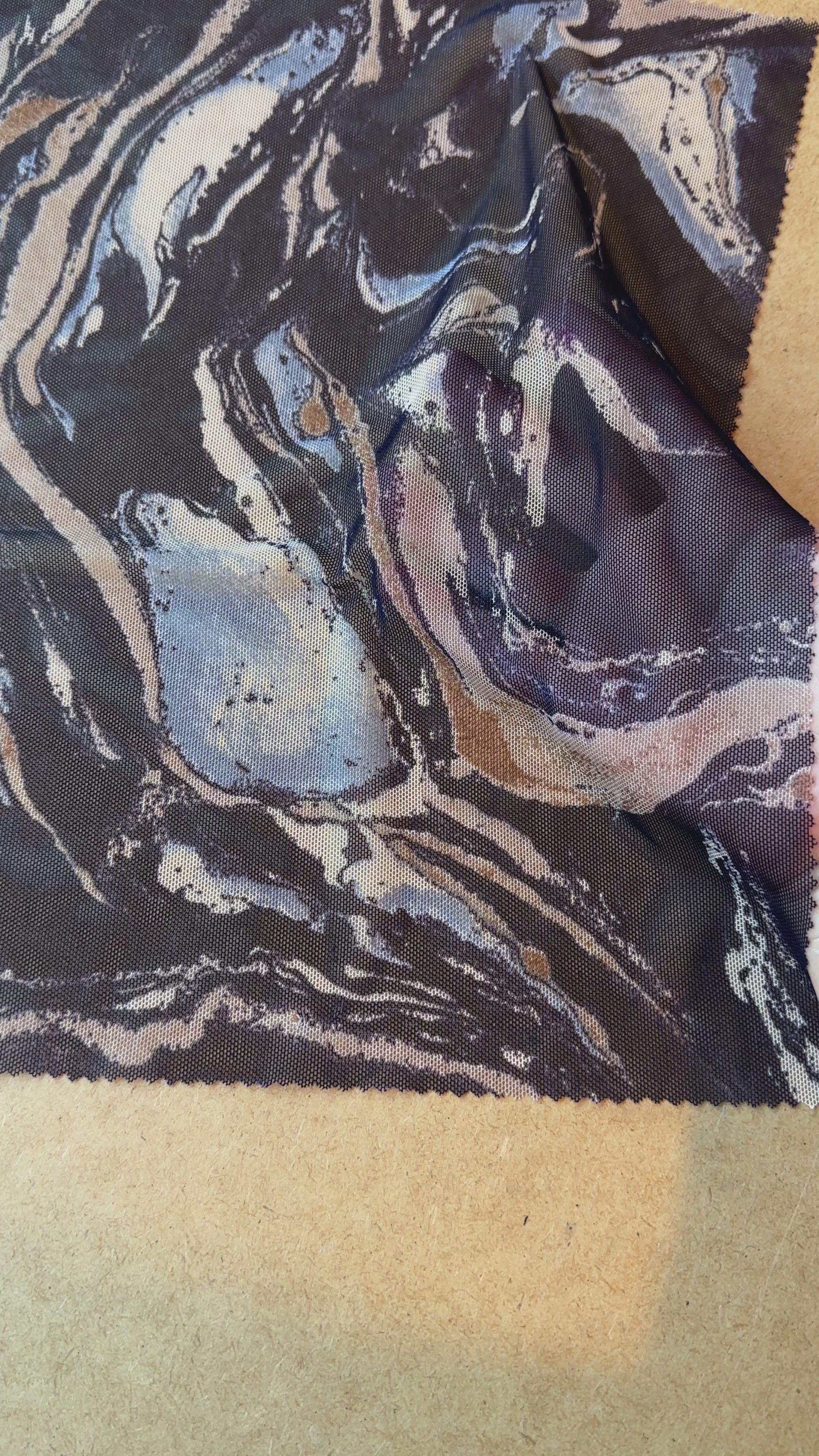 black marble Power Mesh, black Power Mesh Fabric, 4-way Stretch Power Mesh By yard, black marble Print Stretchy Mesh Nylon/Spandex 4 way stretch, power mesh for woman, power mesh for party wear, mesh on sale, mesh on discount