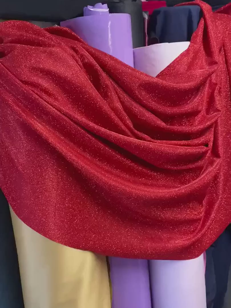 red stretch lurex, red stretch lurex for woman, dark red stretch lurex, party wear red stretch lurex, shiny lurex, spandex lurex for bride, lurex on discount, lurex on sale, buy metallic lurex online, lurex for gown