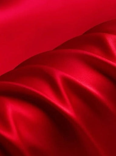 Bini Fabrics Crimson Red Pure Silk Satin Fabric Plain Silk Satin Material  44/45 Width, Slik & Shiny Fabrics (4 Meter)