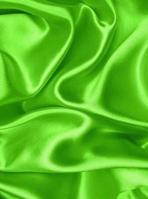 Neon Green Duchesse Satin Fabric, Lime Green Bridal Shiny Satin by yard, Neon Heavy Satin Fabric for Wedding Dress, satin for woman, satin for woman, bridal silk, satin for gown, satin fabric, best quality satin, premium satin, buy satin online, silk on discount