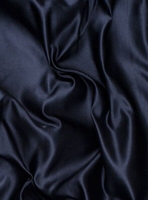 Navy Duchesse Satin Fabric, Dark Blue Bridal Shiny Satin by yard, Navy Heavy Satin Fabric for Wedding Dress, Gown in navy color, Satin for woman, Satin on discount, buy satin online, premium satin, cheap satin