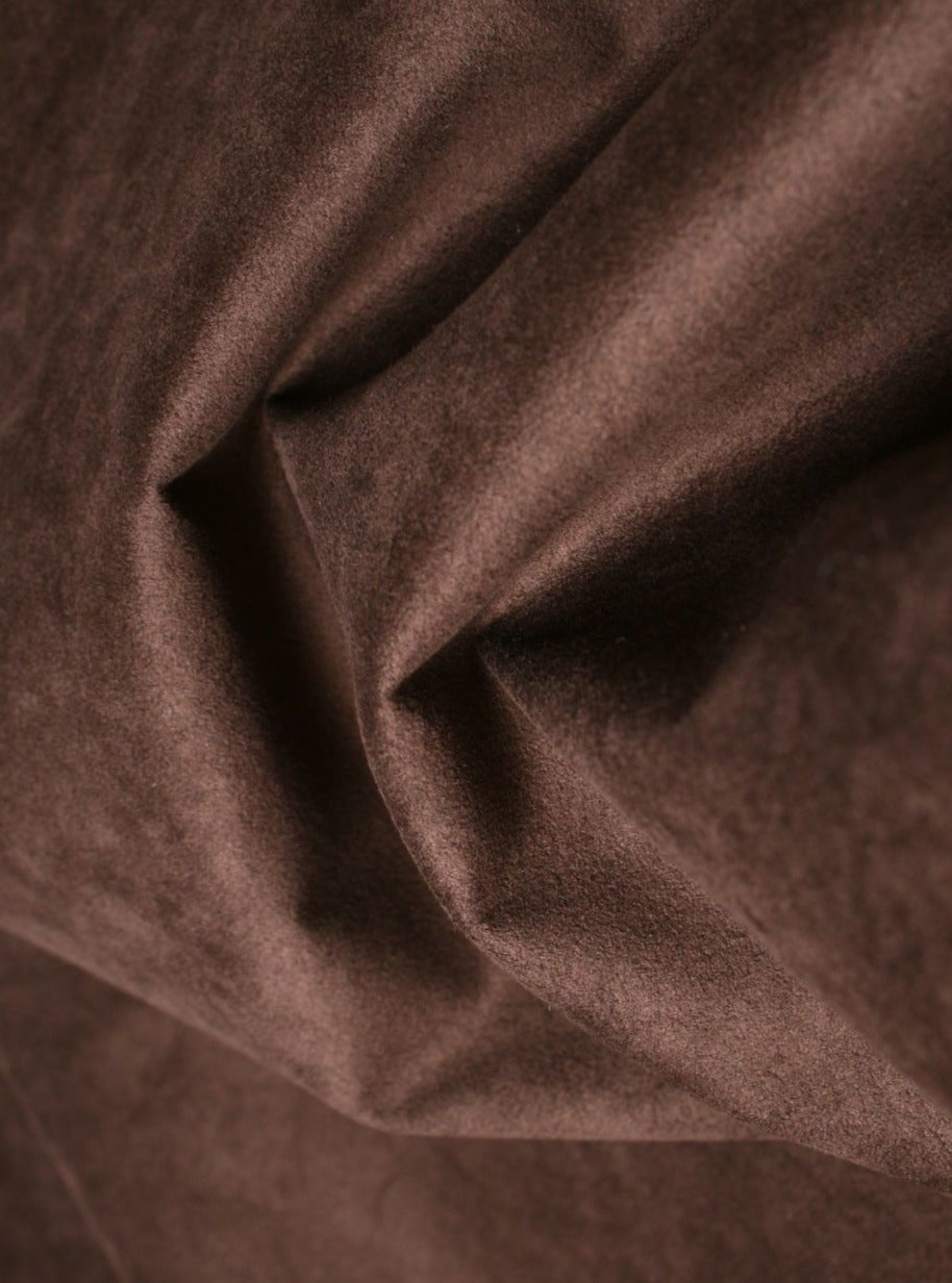 Chocolate Microsuede, dark brown microsuede, light brown microsuede, premium microsuede, microsuede for sofa, microsuede for jackets, microsuede in low price, microsuede on discount, microsuede on sale, microsuede for apparels, microsuede for furniture