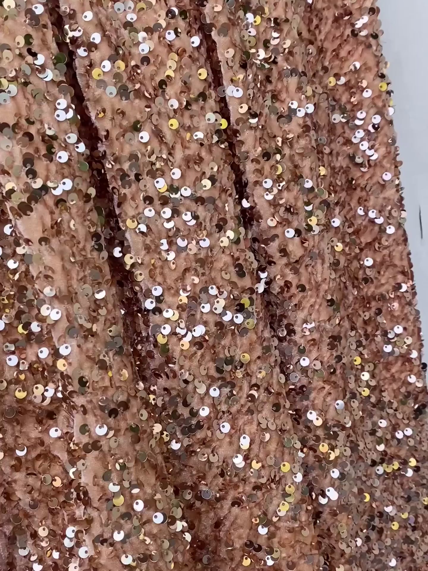 Gold Champagne Sequin Velvet, gold Sequin Velvet, dusty gold Sequin Velvet, champagne Sequin Velvet, light brown Sequin Velvet, Sequin Velvet for woman, Sequin Velvet for bride, Sequin Velvet on discount, Sequin Velvet on sale, shinny Sequin Velvet