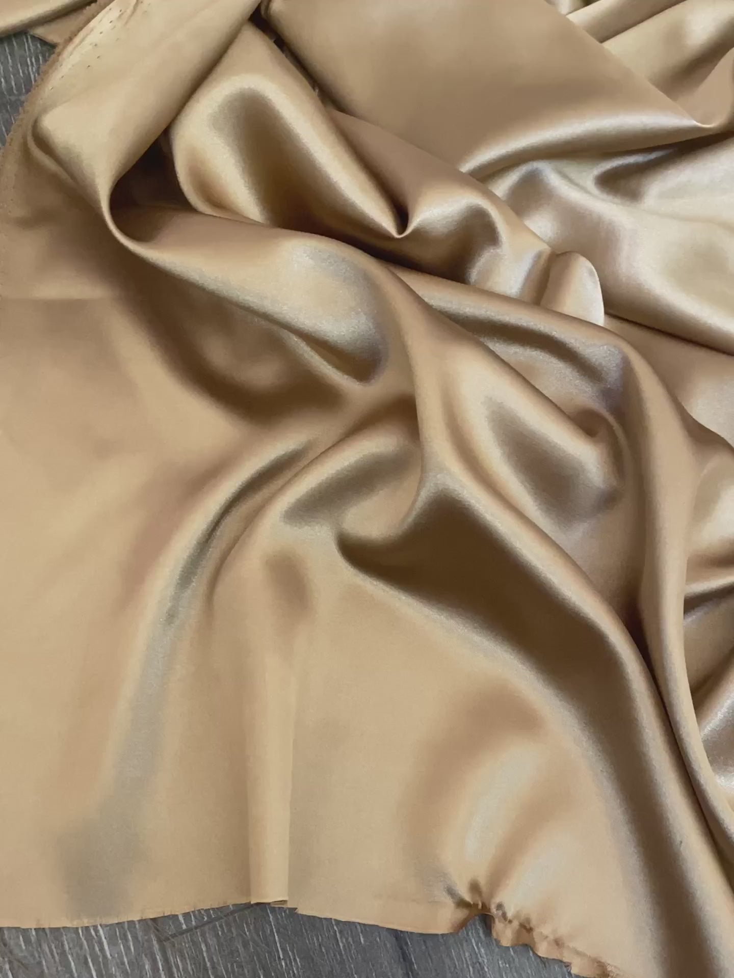 Caramel Silky Stretch Satin